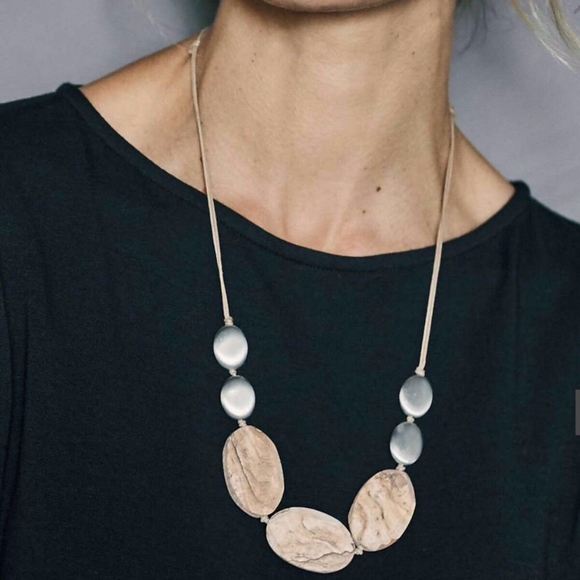 J Jill Gorgeous Matte Faceted Necklace 